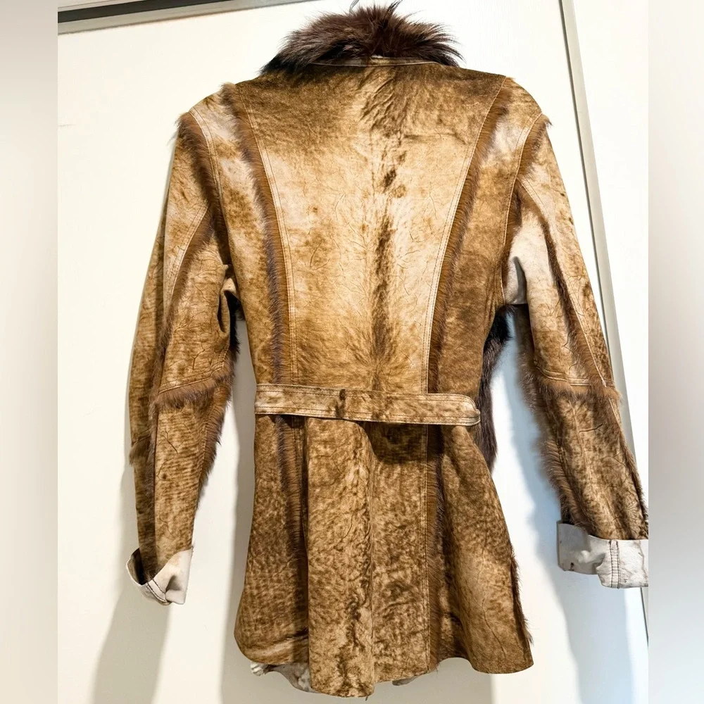 Ben Kahn Reversible Leather and Fur Jacket